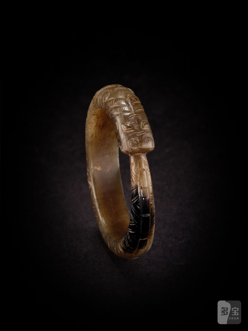 明　玉咬尾龍環 | A JADE 'DRAGON' RING - 图4